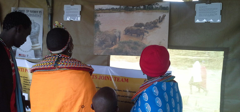 Visitors at the STE stand