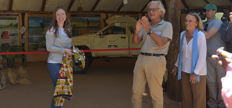 Chelsea Clinton after officially opening the center