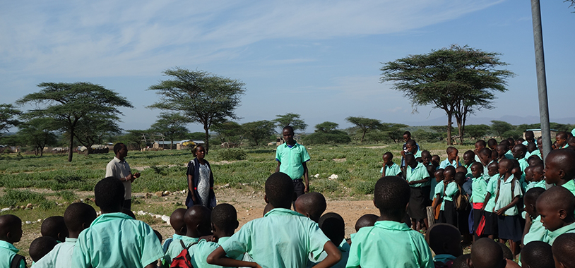 Christopher addressing and encouraging his fellow school mates