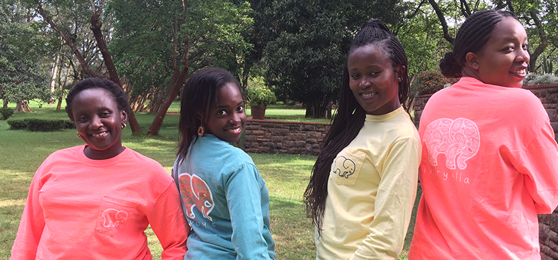 STE staff show off their Ivory Ella t-shirts