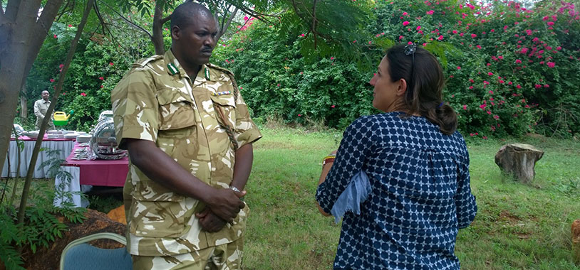 New KWS Deputy Director of Security, Mr. Siengei with STE's Dr. Lucy King