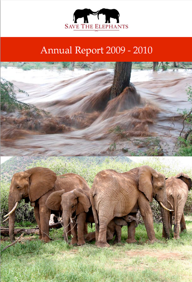 save the elephants, elephant, elephants are important, why elephants are important, STE, wildlife conservation, wildlife, elephant tusks, Samburu National Reserve, Kenya, annual reports, annual report, STE annual reports, STE annual report, report, funding, 2010