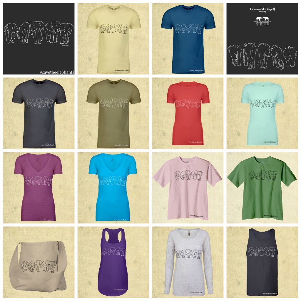 Shop to save elephants at http://float.org and $8 from each item sold will go towards securing their future!